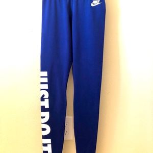 Nike blue leggings XS